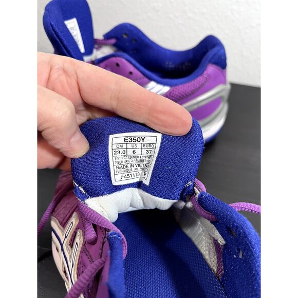 ASICS GEL - Resolution 5 Purple White Women's Tennis Shoes Size 6 E350Y - Picture 10 of 11